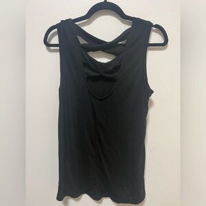 Black Giam cross cross back tank
